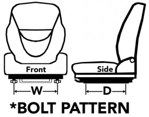 Forklift Replacement Seat Bolt Pattern Diagram