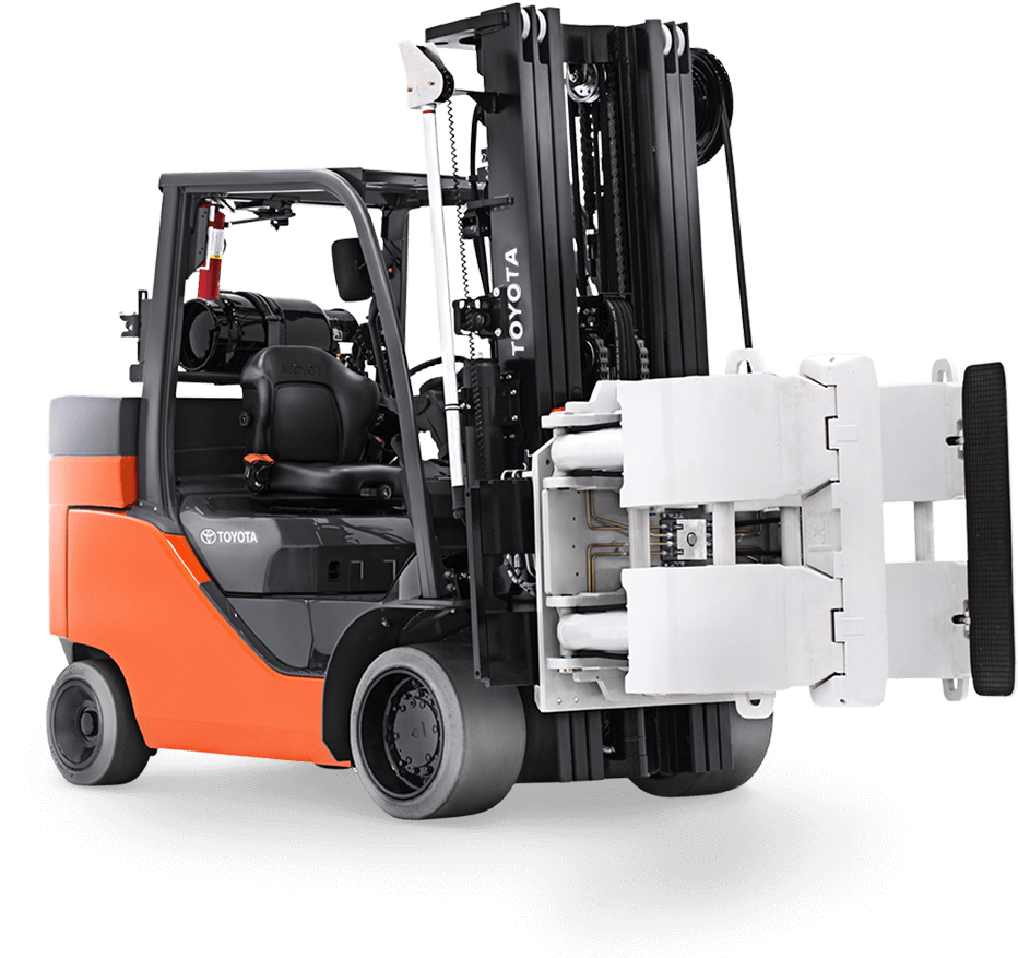 Toyota's paper roll special forklift.