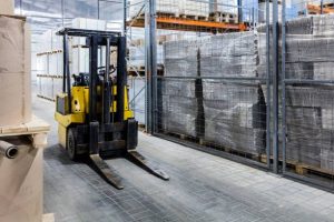 autoloader in a large modern warehouse