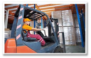 man on forklift