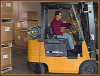 yellow forklift