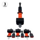 Forklift Seat Belt 46 inch Safety Orange Retractable 3 Pack Label