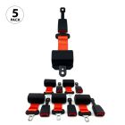 Forklift Seat Belt 46 inch Safety Orange Retractable 5 Pack Mark