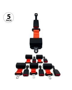 Forklift Seat Belt 46 inch Safety Orange Retractable 5 Pack Mark