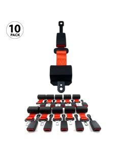Forklift Seat Belt 46 inch Safety Orange Retractable 10 Pack Mark