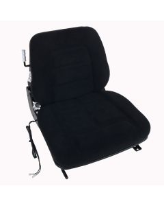 SY1965 TOTAL SOURCE Suspension Forklift Seat Cloth with Seat Switch (Clark, Crown, Cat, Hyster, Linde, Mitsubishi, Toyota, Yale) 19 37/100"Hx18 9/10"Wx20 2/25"D