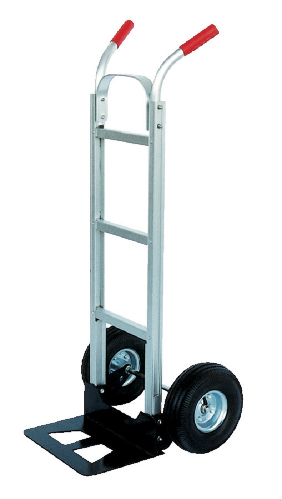 Pneumatic Wheels 500 lbS Load Capacity 49 Height x 20-1/4 Width x 18 Depth Vestil DHHT-500A Aluminum Hand Truck with Dual Handle 